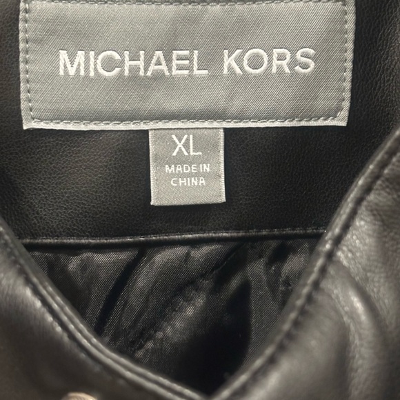Michael Kors Faux Leather Moto Jacket - Picture 4 of 14